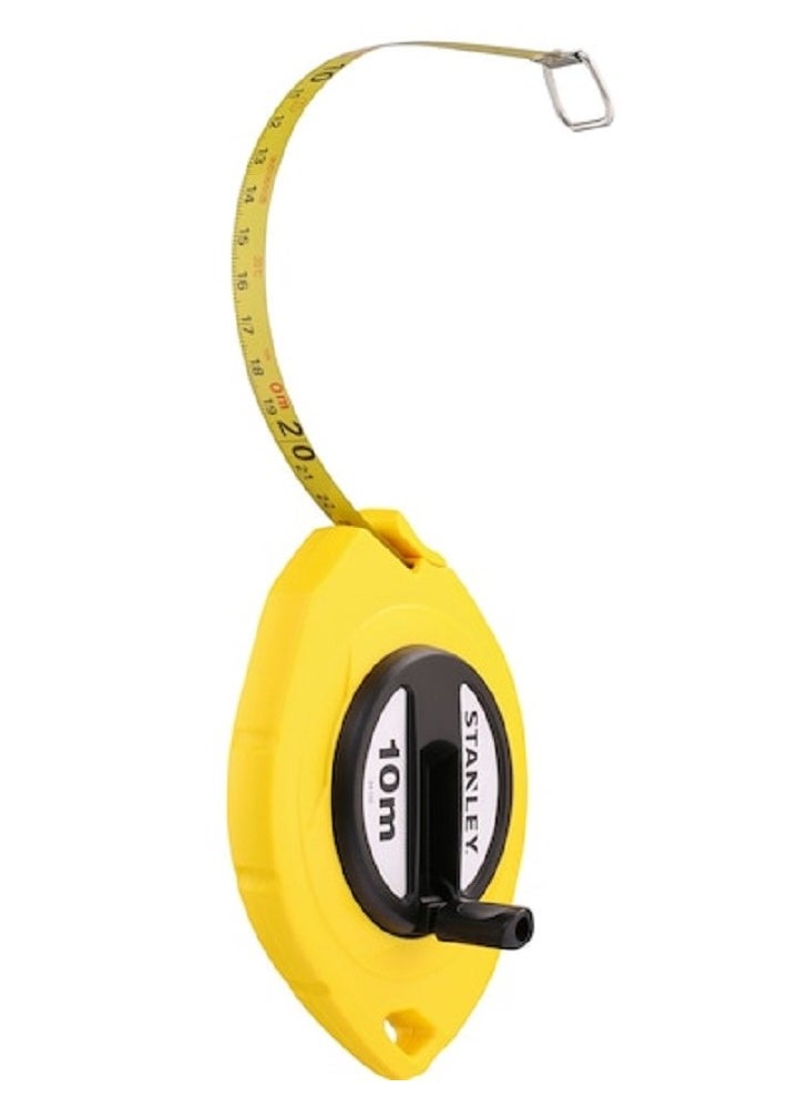 STANLEY 0-34-102 Steel Long Tape Measure 10m with Barbed Hook and ABS Case