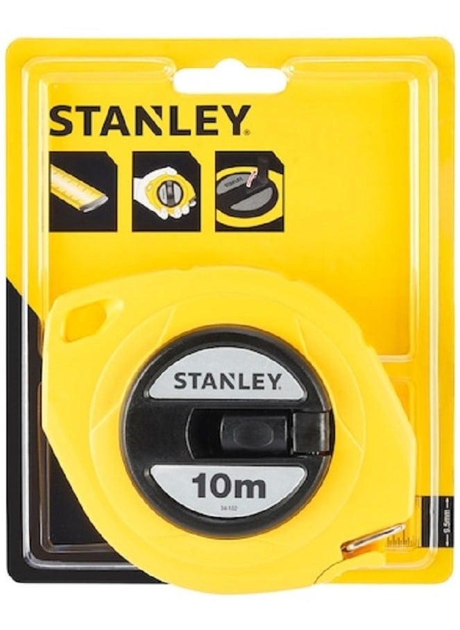 STANLEY 0-34-102 Steel Long Tape Measure 10m with Barbed Hook and ABS Case